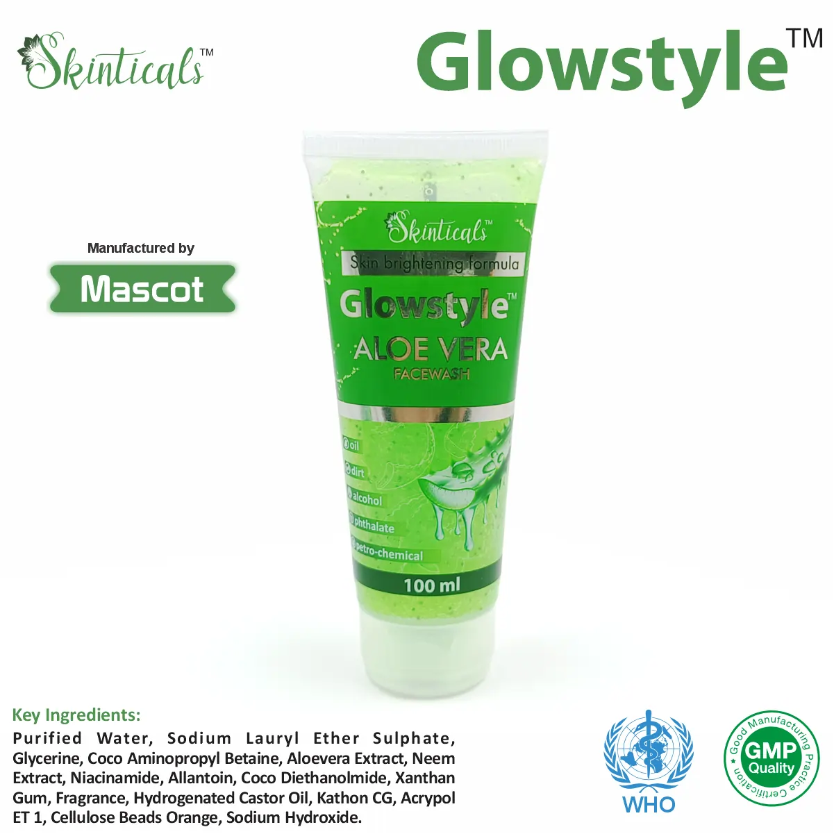 Purified Water + Aloe Vera Extract facewash at the best price in PCD Pharma Franchise for deep cleanser therapy.